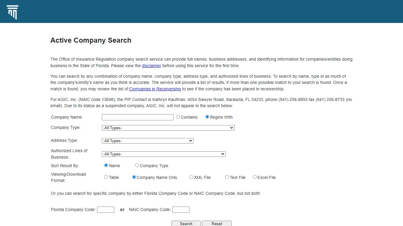Company Search