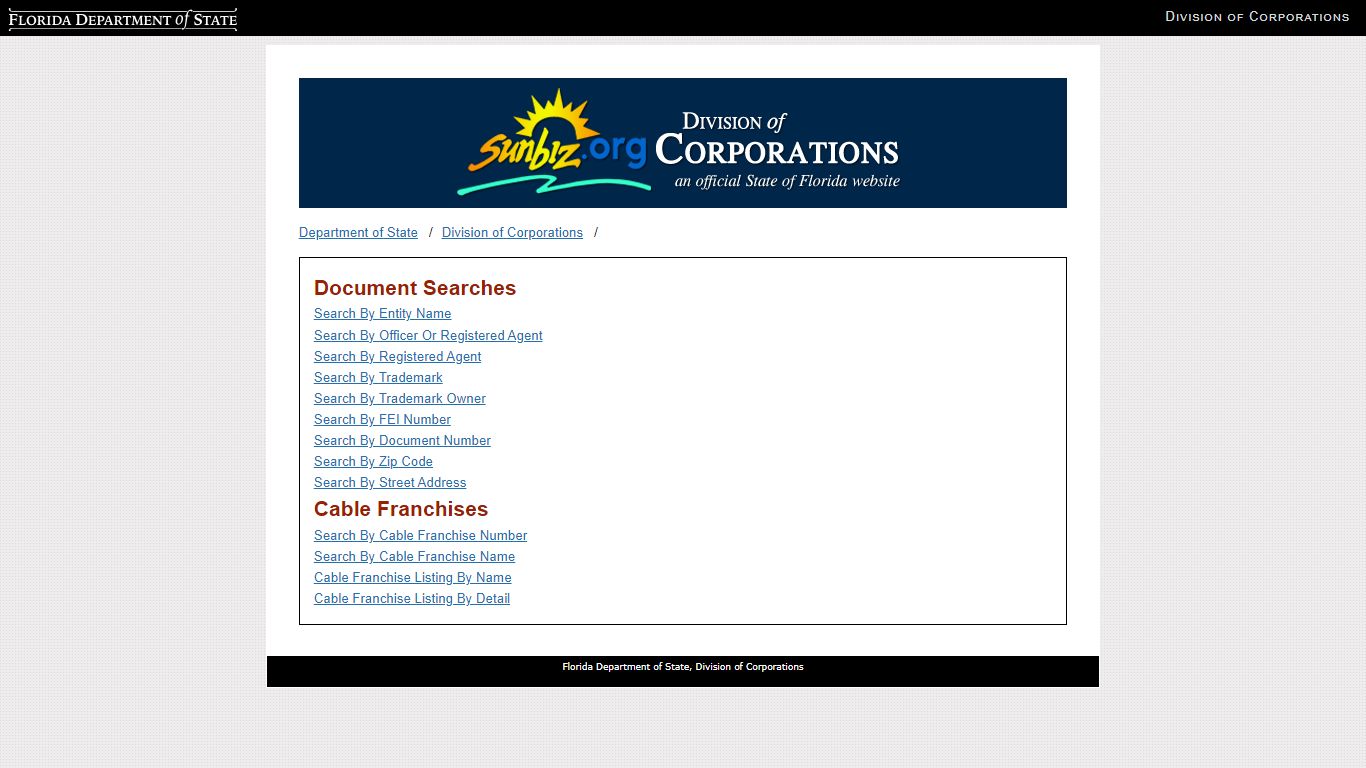 Home Page [search.sunbiz.org]